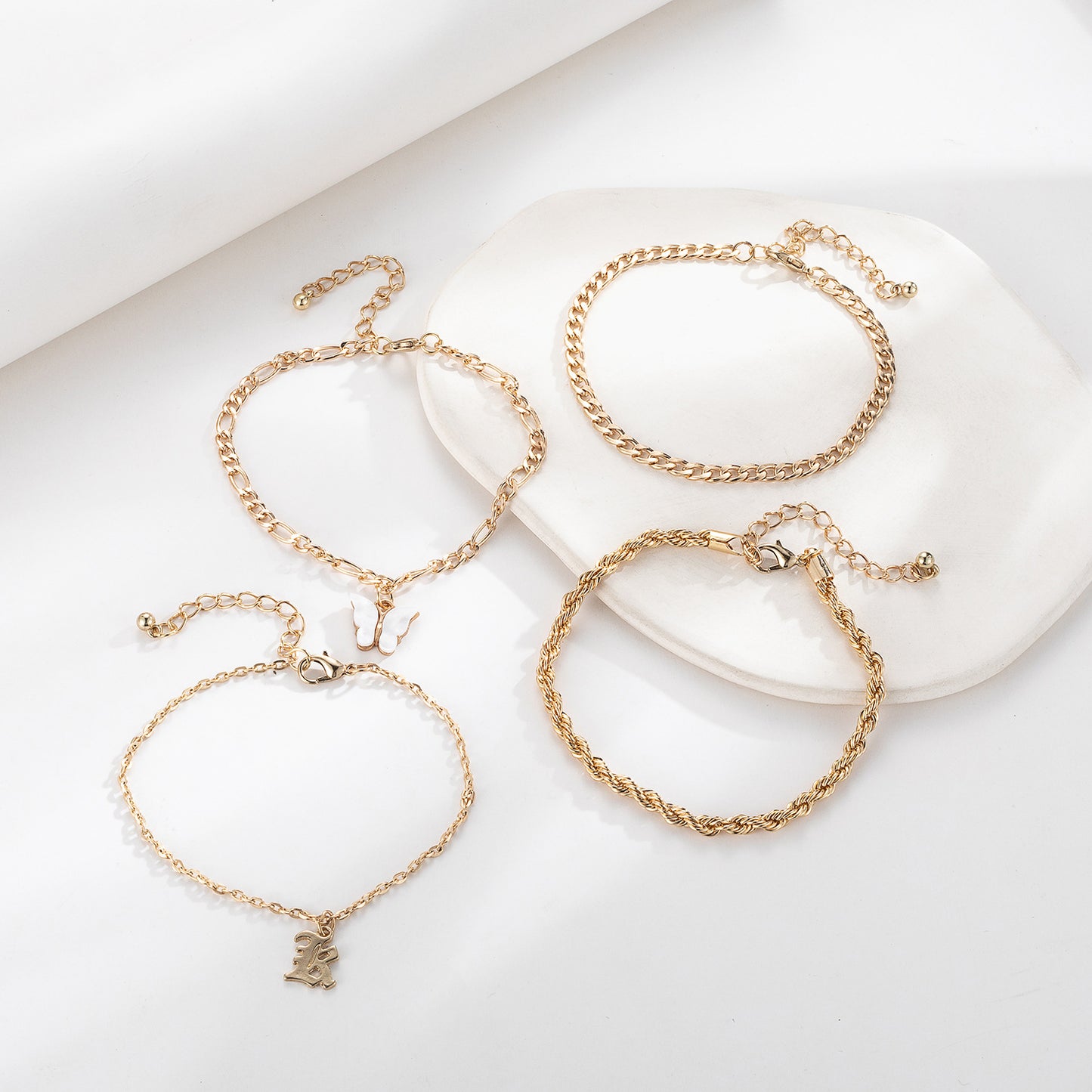 Personalized Golden Butterfly Anklet