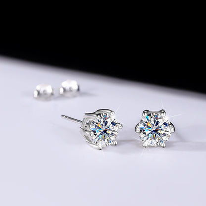 Elegant Moissanite Ear Studs