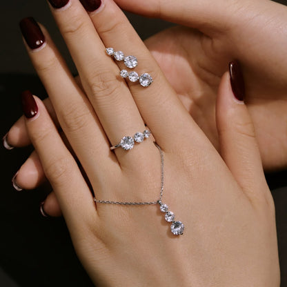 Sterling Silver Zircon Jewelry Set