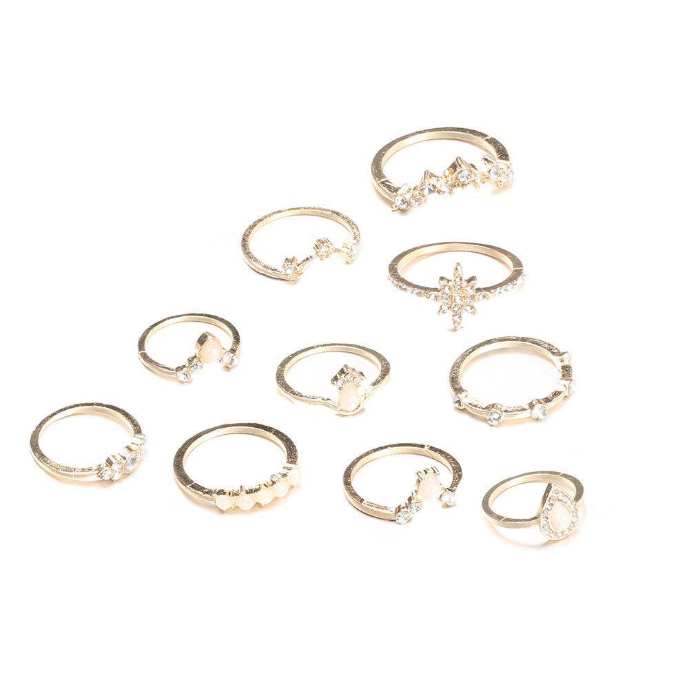 Elegant Diamond Knuckle Ring Set