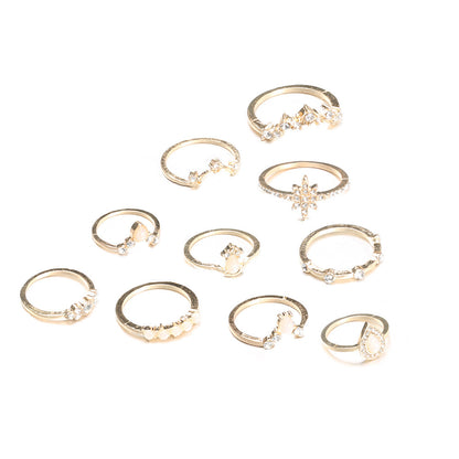 Elegant Diamond Knuckle Ring Set