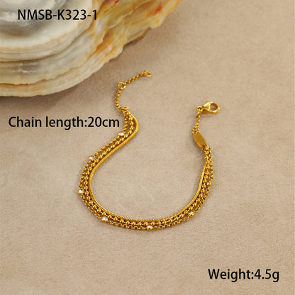 Elegant Zircon Inlaid Bracelet
