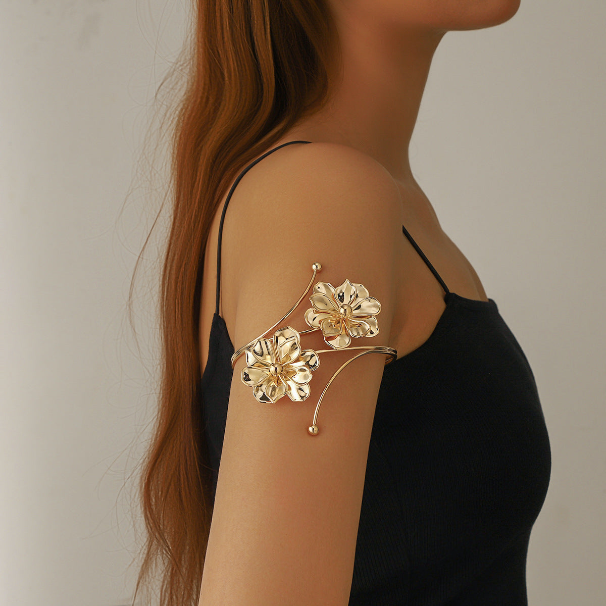 Personalized Floral Metal Bracelet