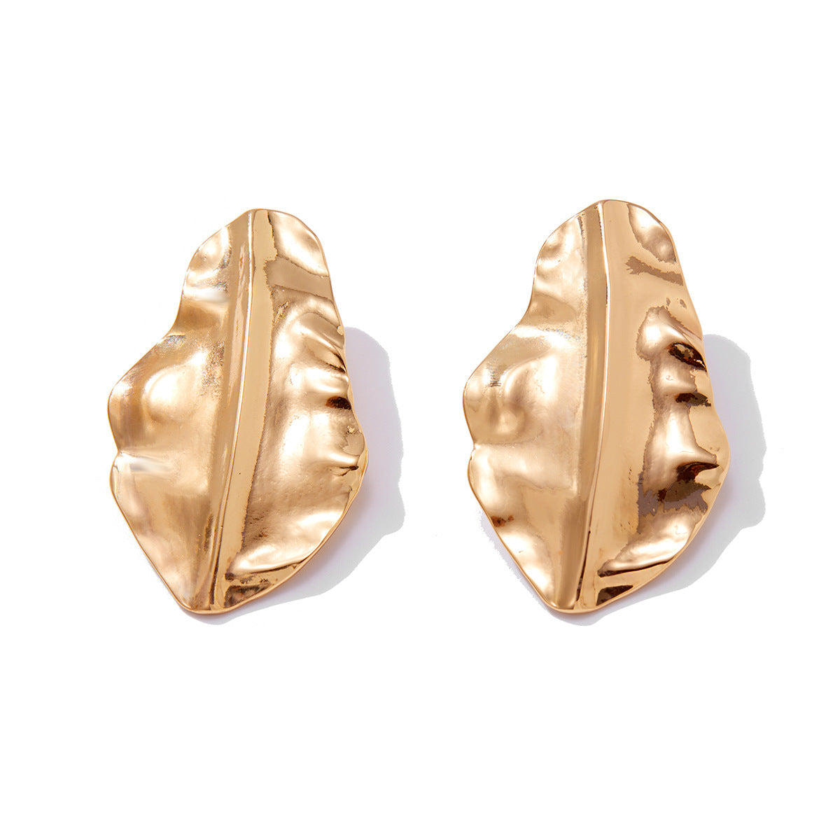 Liquid Metal Flower Earrings