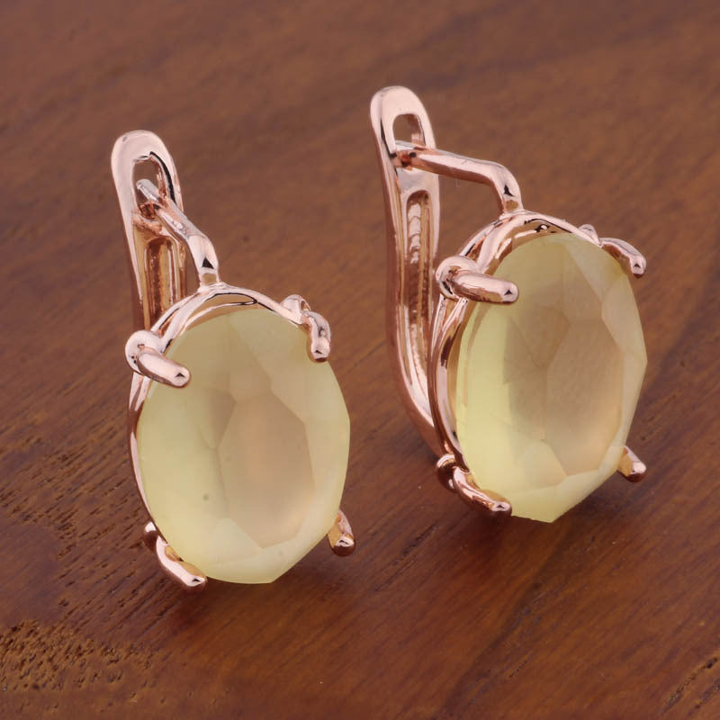 Romantic Retro Oval Earrings