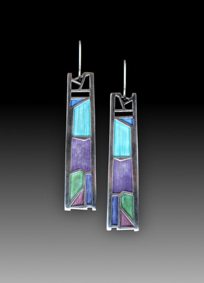 Elegant Irregular Oil Paint Earrings