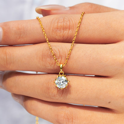 Elegant Moissanite Flower Necklace