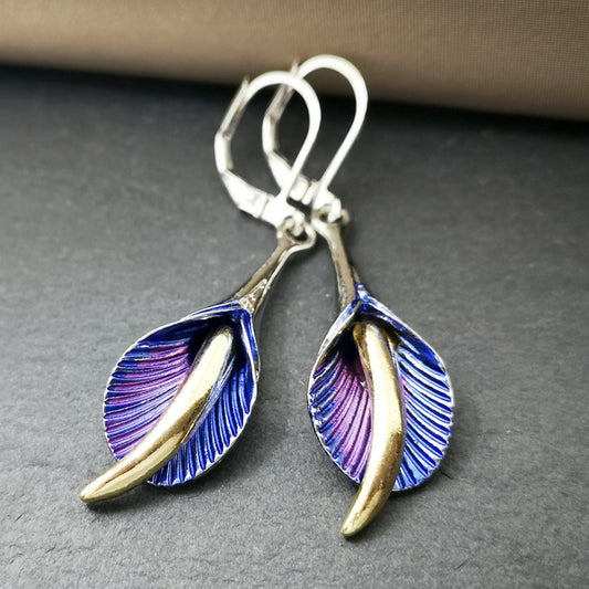 Retro Bohemian Earrings in Purple