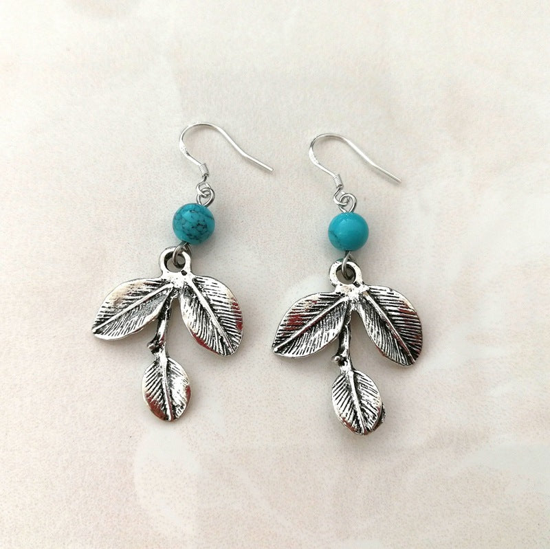 Elegant Leaf-shaped Earrings Set