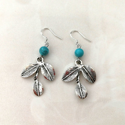 Elegant Leaf-shaped Earrings Set