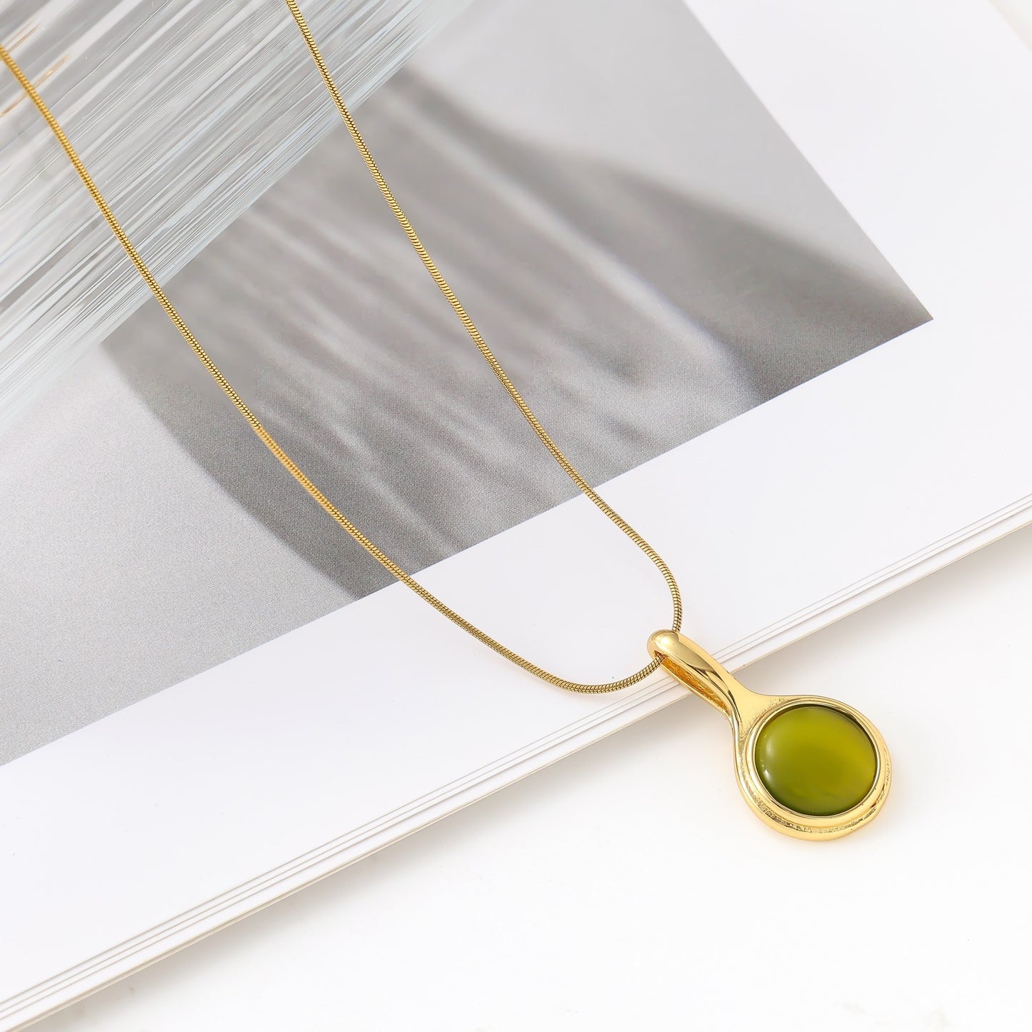 Retro Natural Stone Necklace