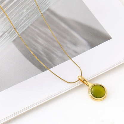 Retro Natural Stone Necklace