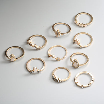 Elegant Diamond Knuckle Ring Set