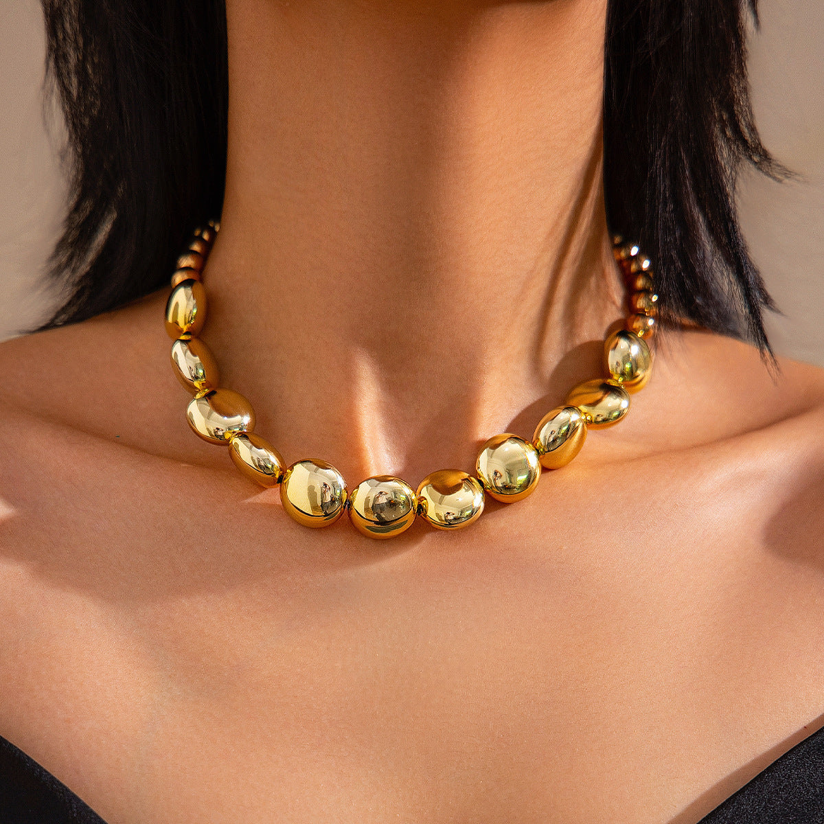 Retro Irregular Beaded Necklace