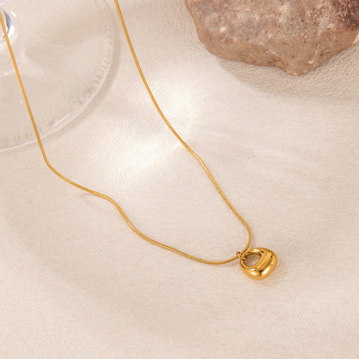 Geometric Titanium Necklace for Elegance