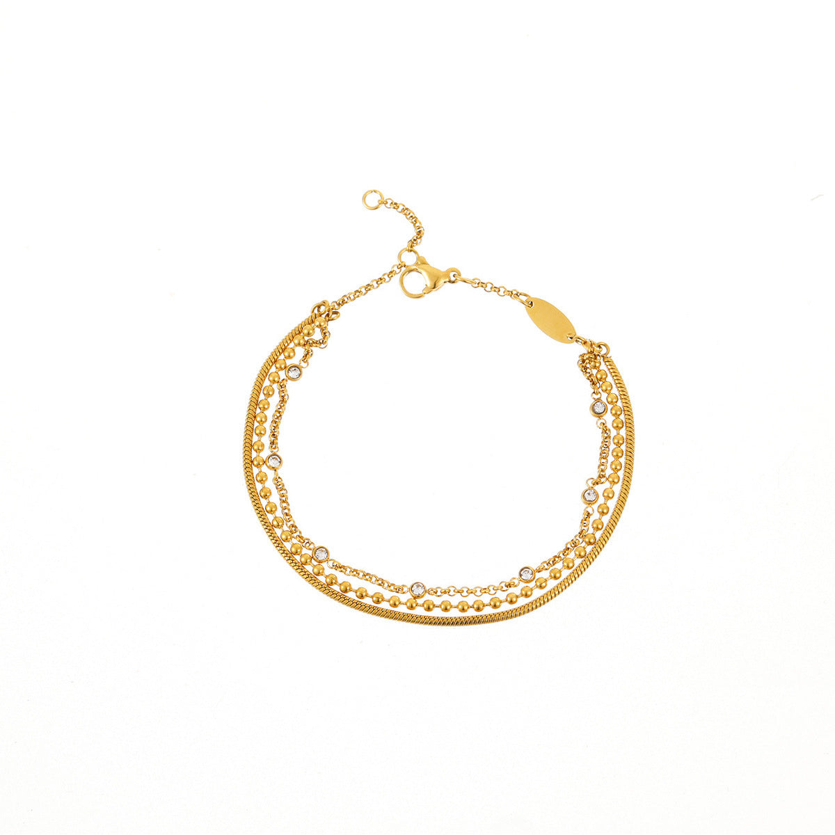 Elegant Zircon Inlaid Bracelet