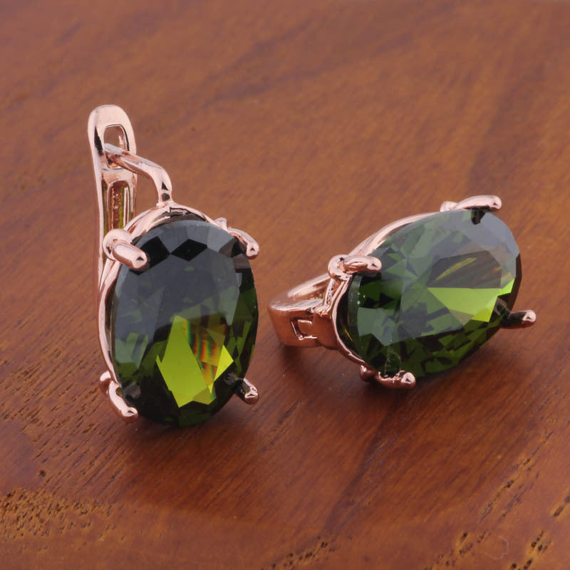 Romantic Retro Oval Earrings