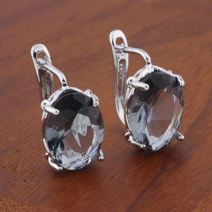 Romantic Retro Oval Earrings