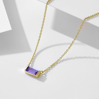 Twelve Birthstone Clavicle Necklace