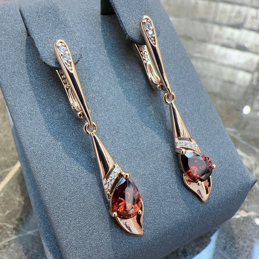 Elegant Zircon Geometric Earrings