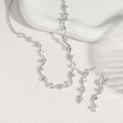 Elegant Rhinestone Ear Stud Set