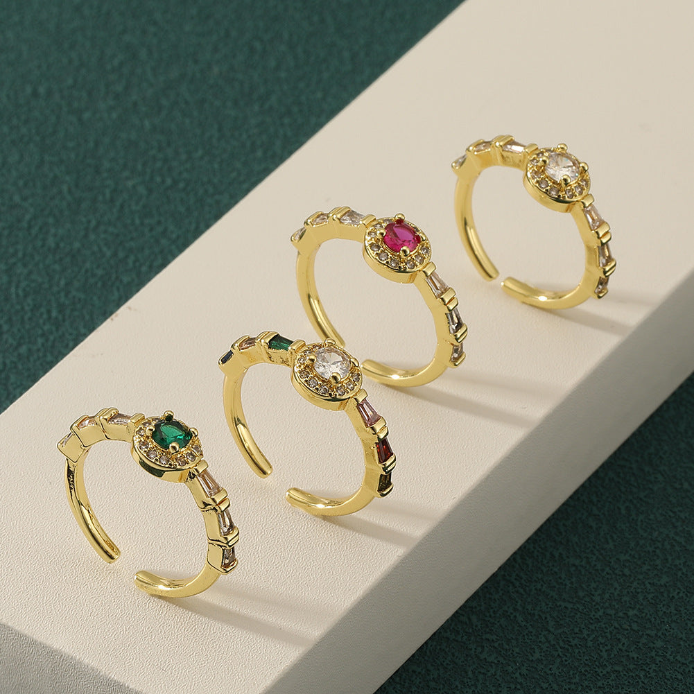 Elegant Retro Zircon Ring