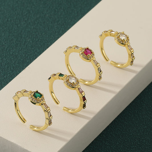 Elegant Retro Zircon Ring
