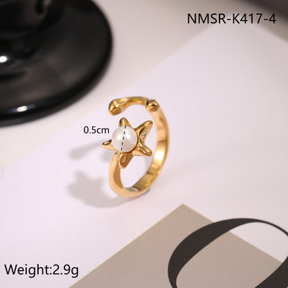 Geometric Open Titanium Ring
