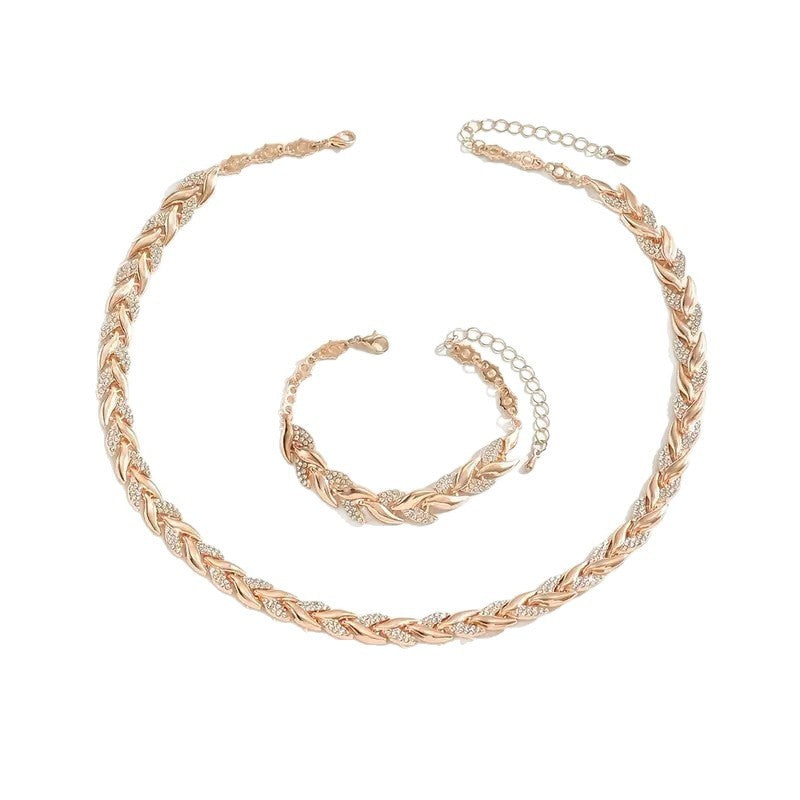 Willow Leaf Diamond Bracelet Set