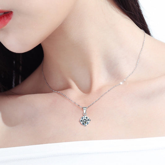 Elegant Silver Zircon Necklace