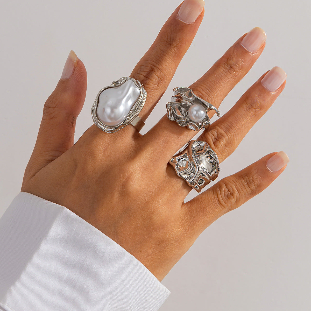 Retro Baroque Women's Ring Set