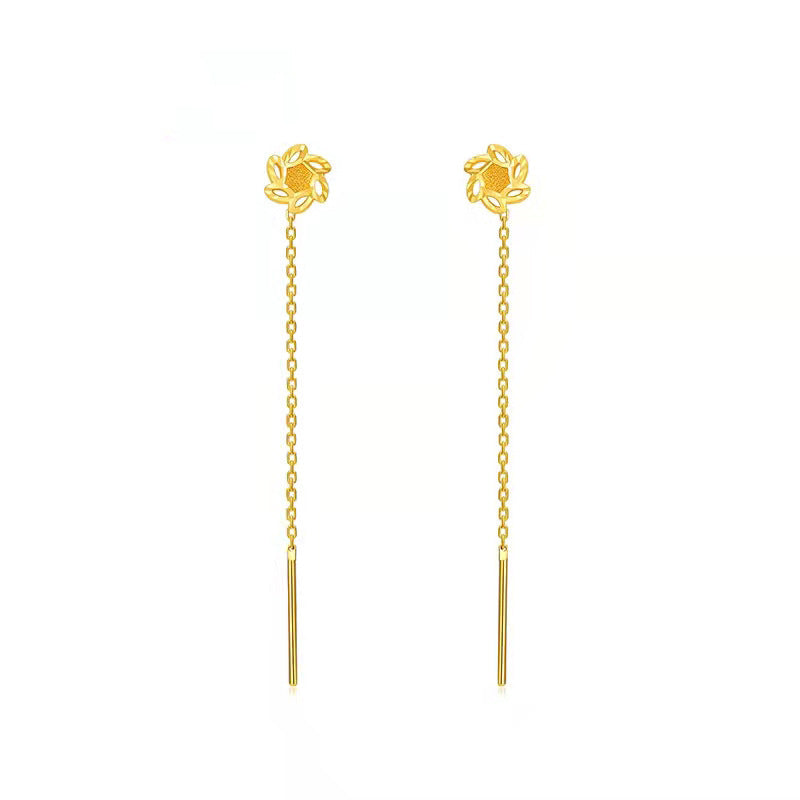 Clover Flower Tassel Earrings