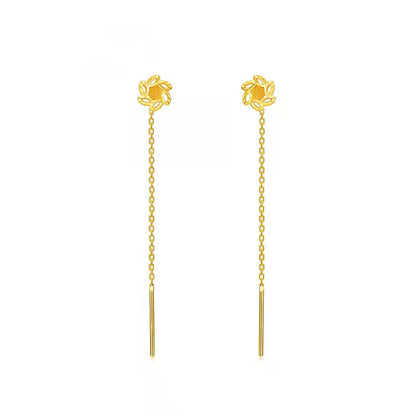Clover Flower Tassel Earrings