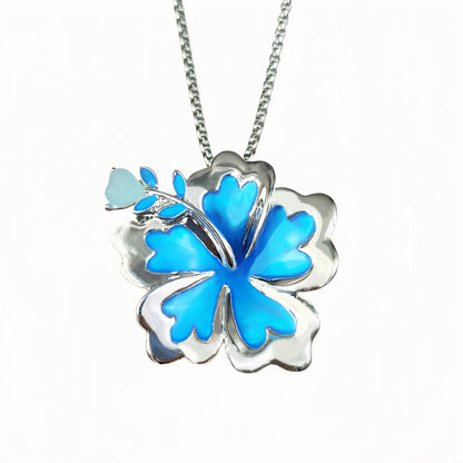 Luminous Flower Silver Necklace