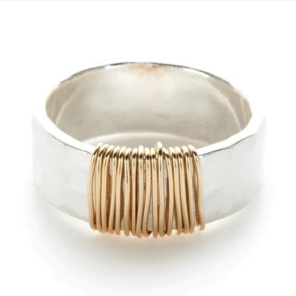 Geometric Elegance Gold Ring