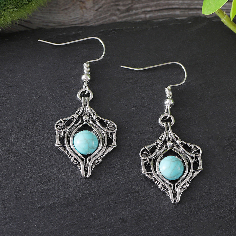 Retro Gem Winding Earrings
