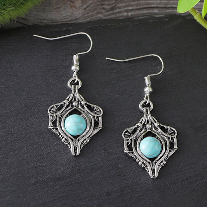 Retro Gem Winding Earrings