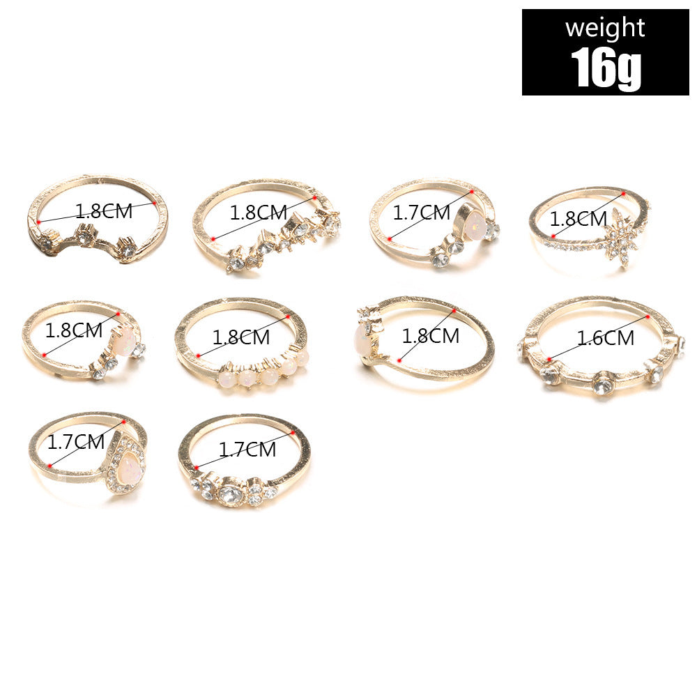 Elegant Diamond Knuckle Ring Set