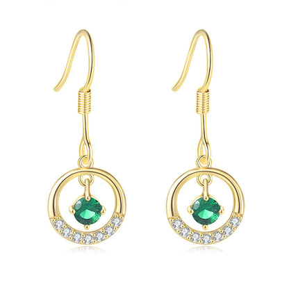 Elegant Beccarite Round Earrings