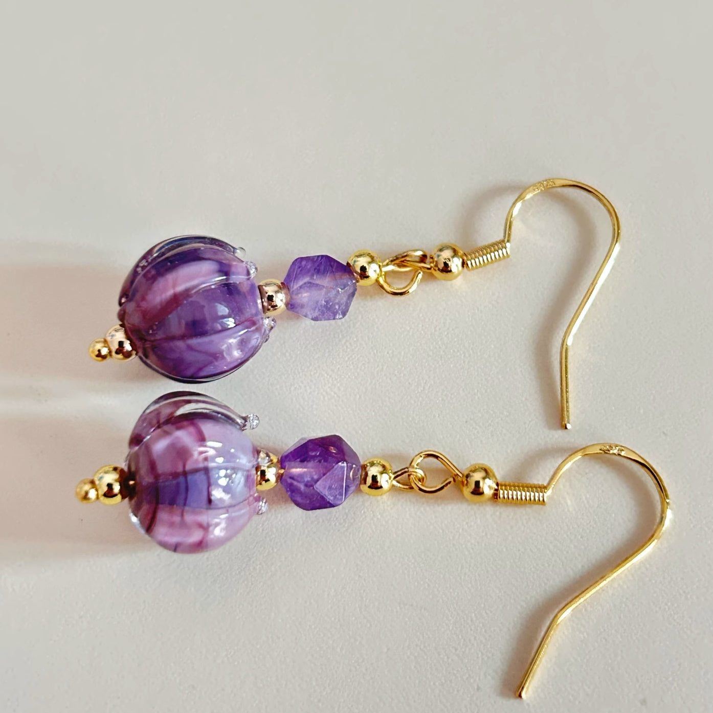 Elegant Purple Amethyst Earrings