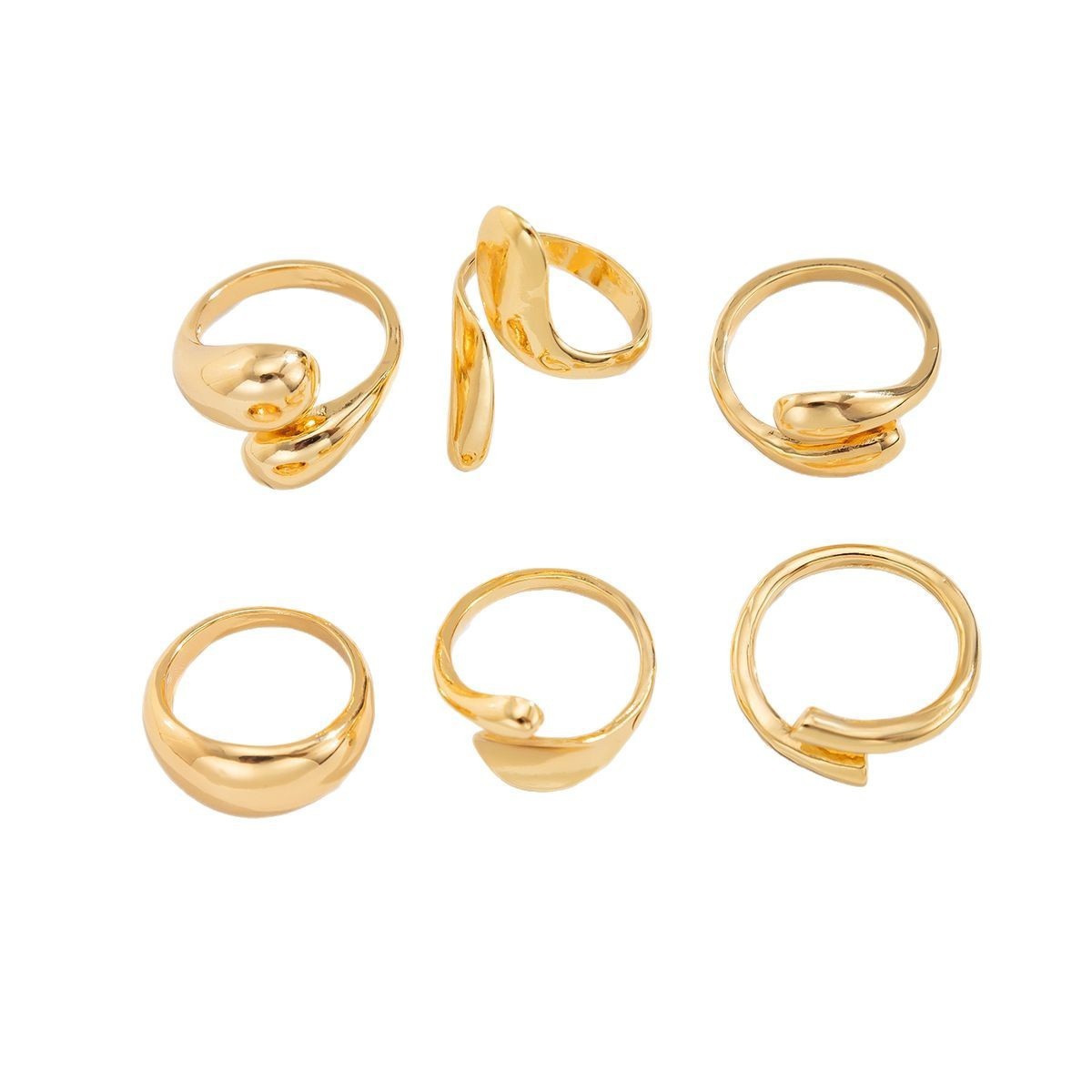Retro Baroque Women's Ring Set
