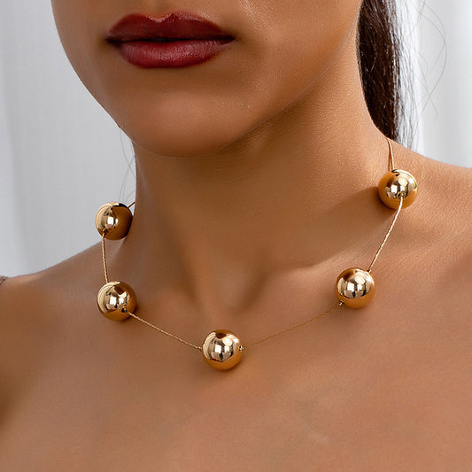 Elegant Geometry Bead Necklace