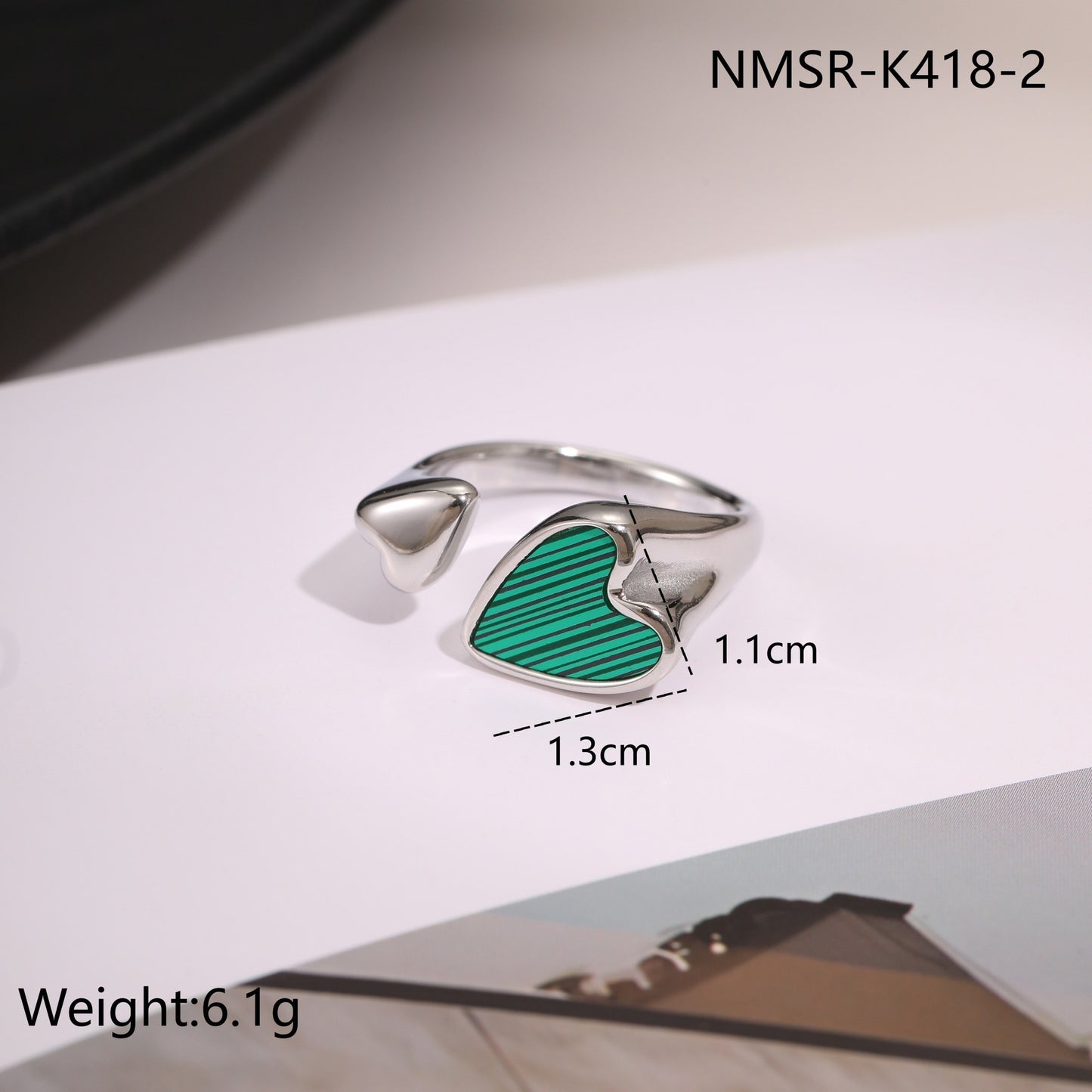 Geometric Open Titanium Ring