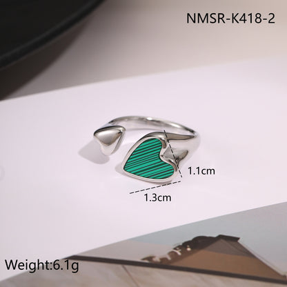 Geometric Open Titanium Ring
