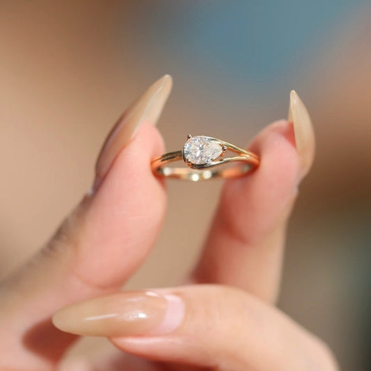 Zircon Brushed Open Ring