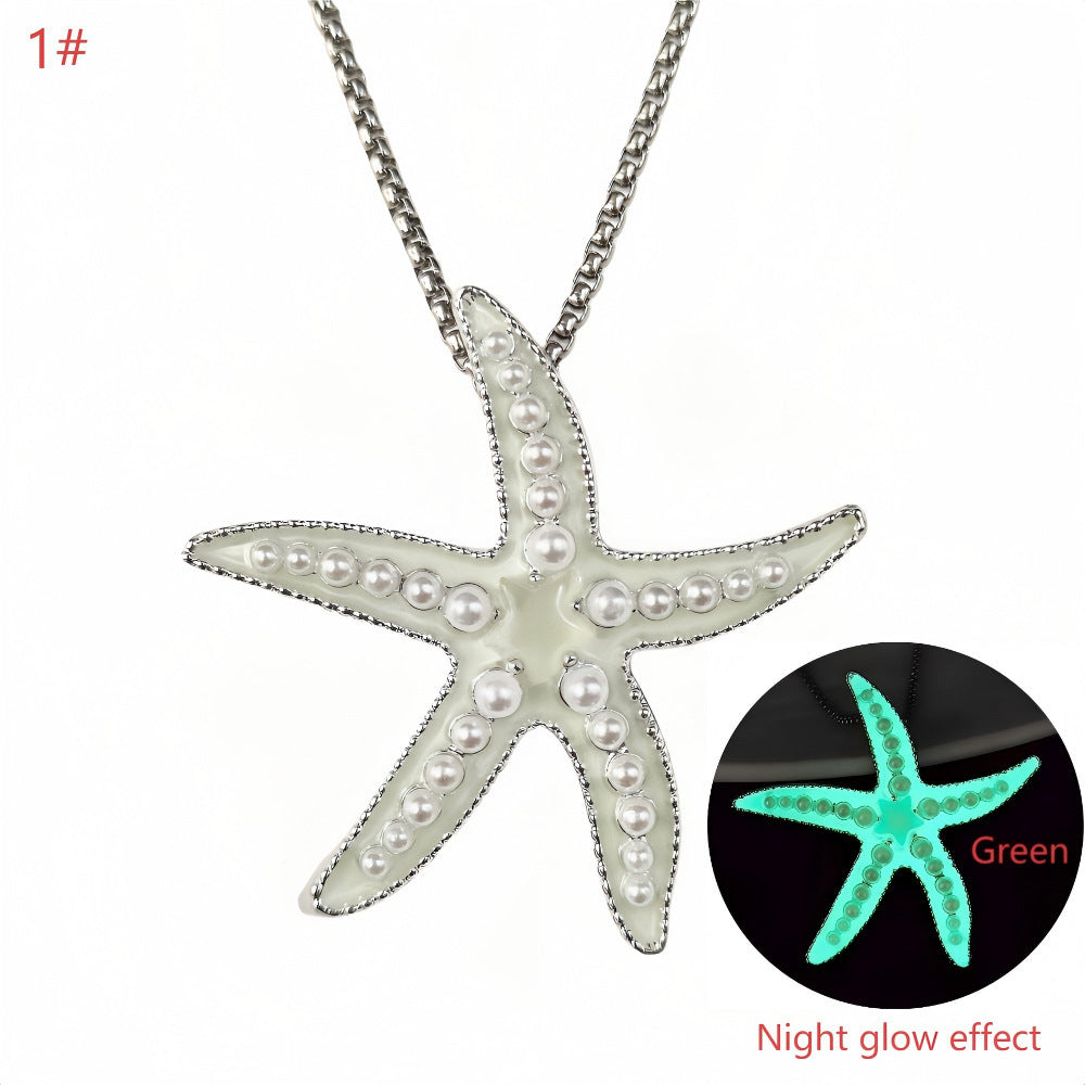 Luminous Starfish Beach Necklace