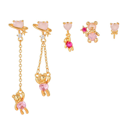 Exquisite Bear Stud Earrings