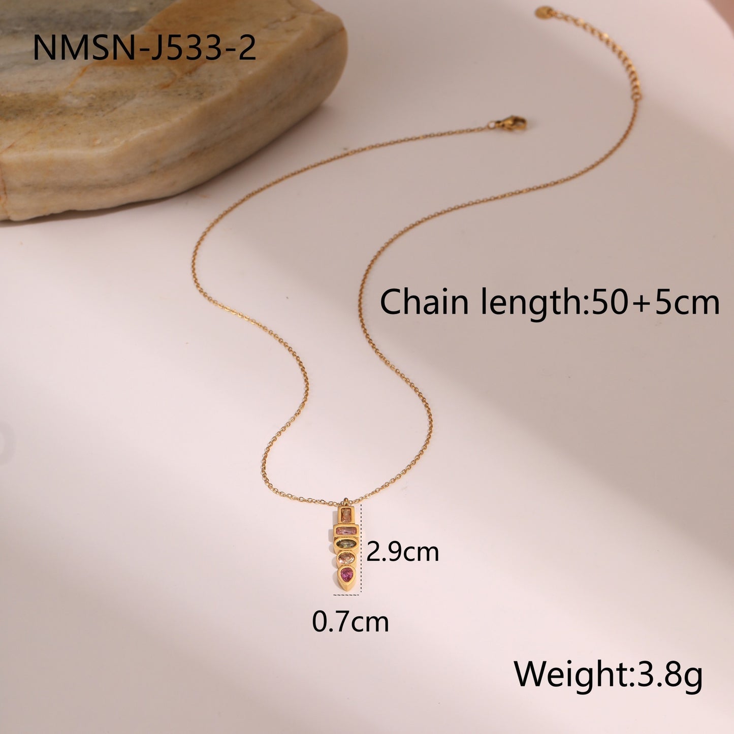 Zircon Star Pendant Necklace