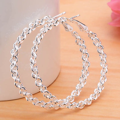 Elegant Silver Geometric Earrings