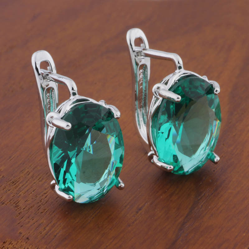 Romantic Retro Oval Earrings